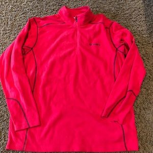 Men’s red Columbia quarter zip fleece